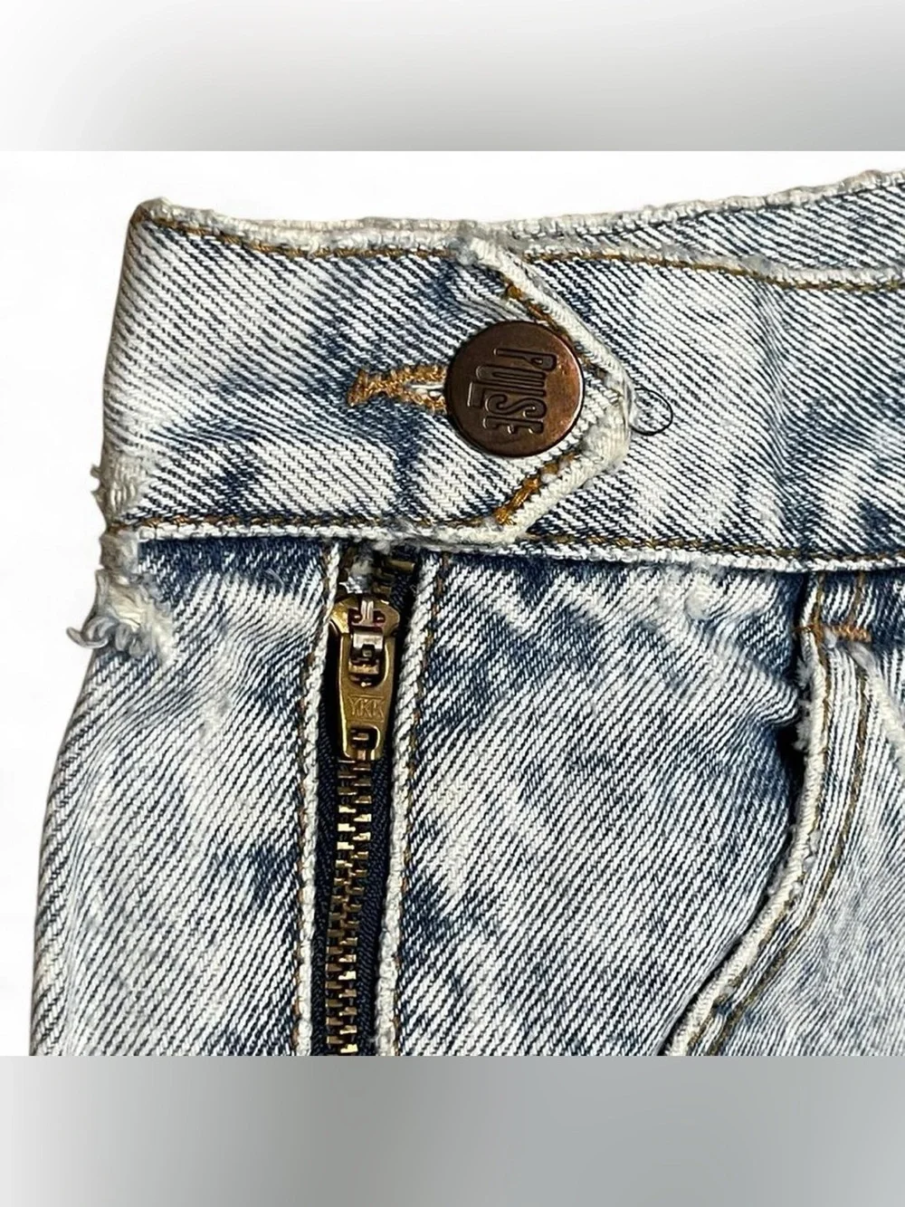 Vintage Pulse 80s Acid Wash High Rise Mom Jeans Size 2 Light Wash Retro 26x30